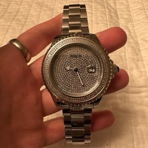 COPY - Invicta grand diver. Real factory set diamonds. #171/200 pieces made!